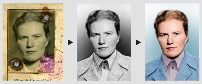 úprava a vybarvení starého snímku 