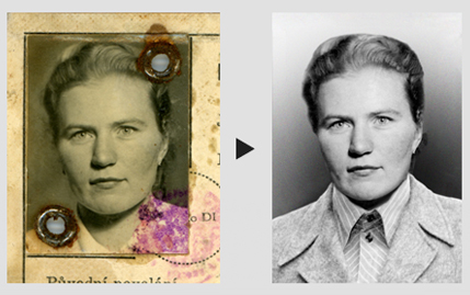 opravy starých nebo značně poničených fotografií